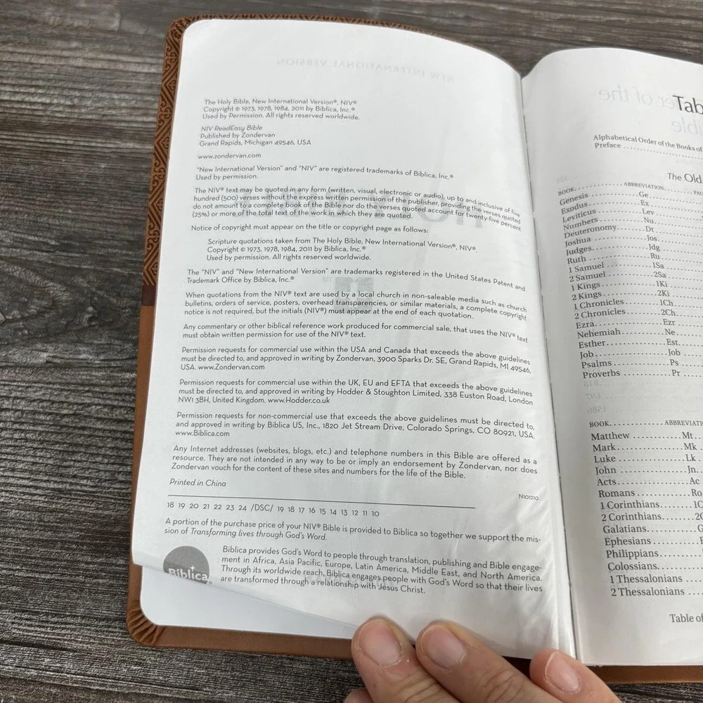 Holy Bible New International Version NIV ReadEasy Faux LeatherSoft Zondervan